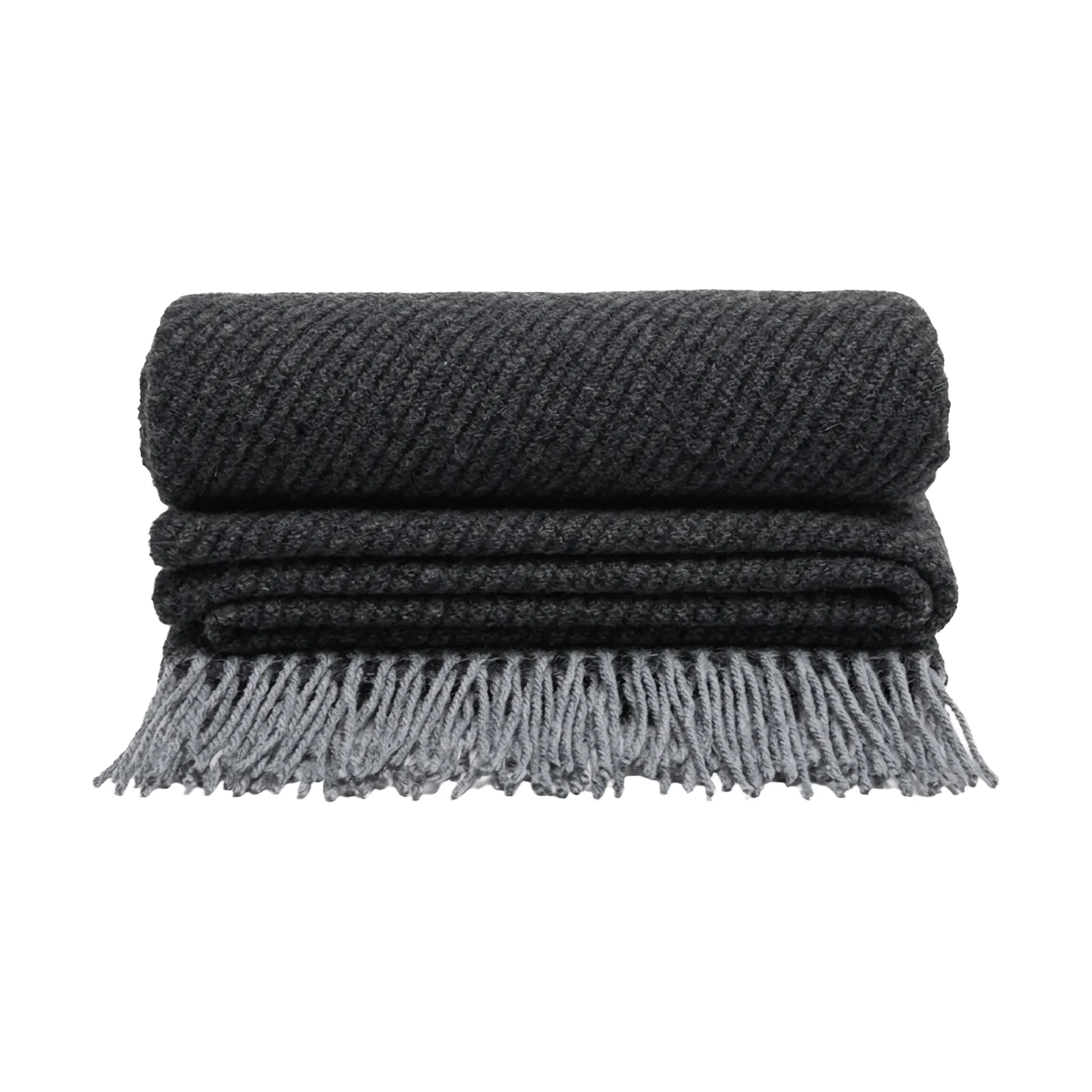Ulli blanket 130x170 cm, Grey striped Sagaform