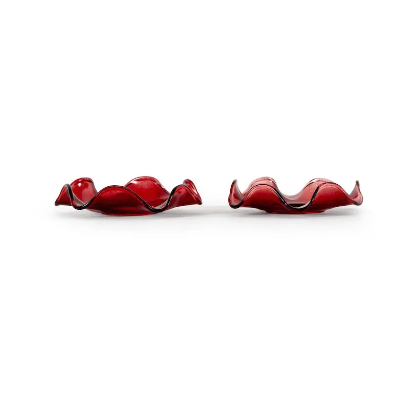 Sagaform Viva candle cuff 2-pack Burgundy | Scandinavian Design | Candle accessories | Red