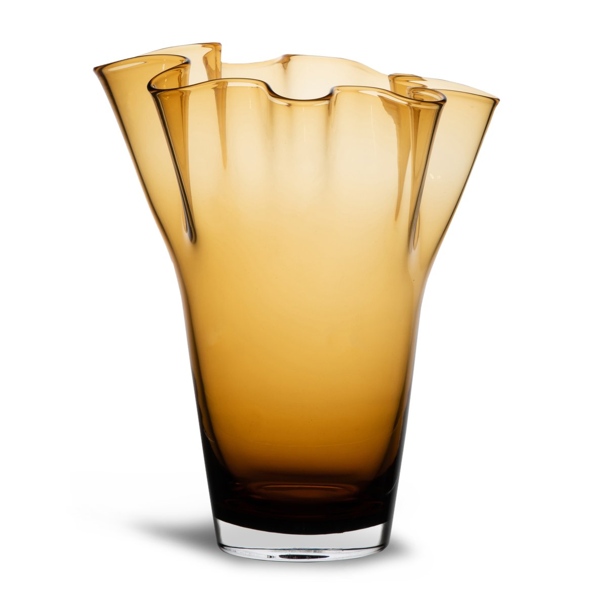 Sagaform Viva vase large 24.5 cm Amber | Scandinavian Design | Vases | Yellow