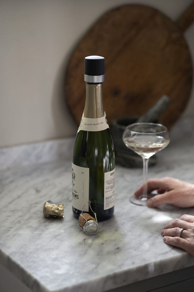 Wine and champagne cork 2-pack - Black-silver - Sagaform