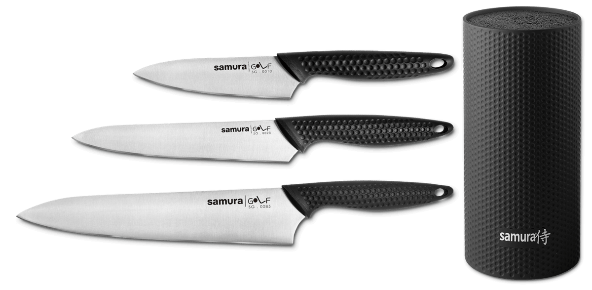 Samura Golf knife set 4 pieces Black | Scandinavian Design | Knife sets | Black