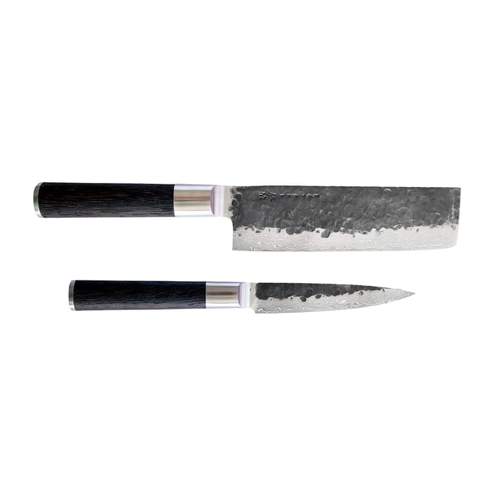 Kuro Nakiri 18 cm with petty 11 cm - 2 pieces - Satake