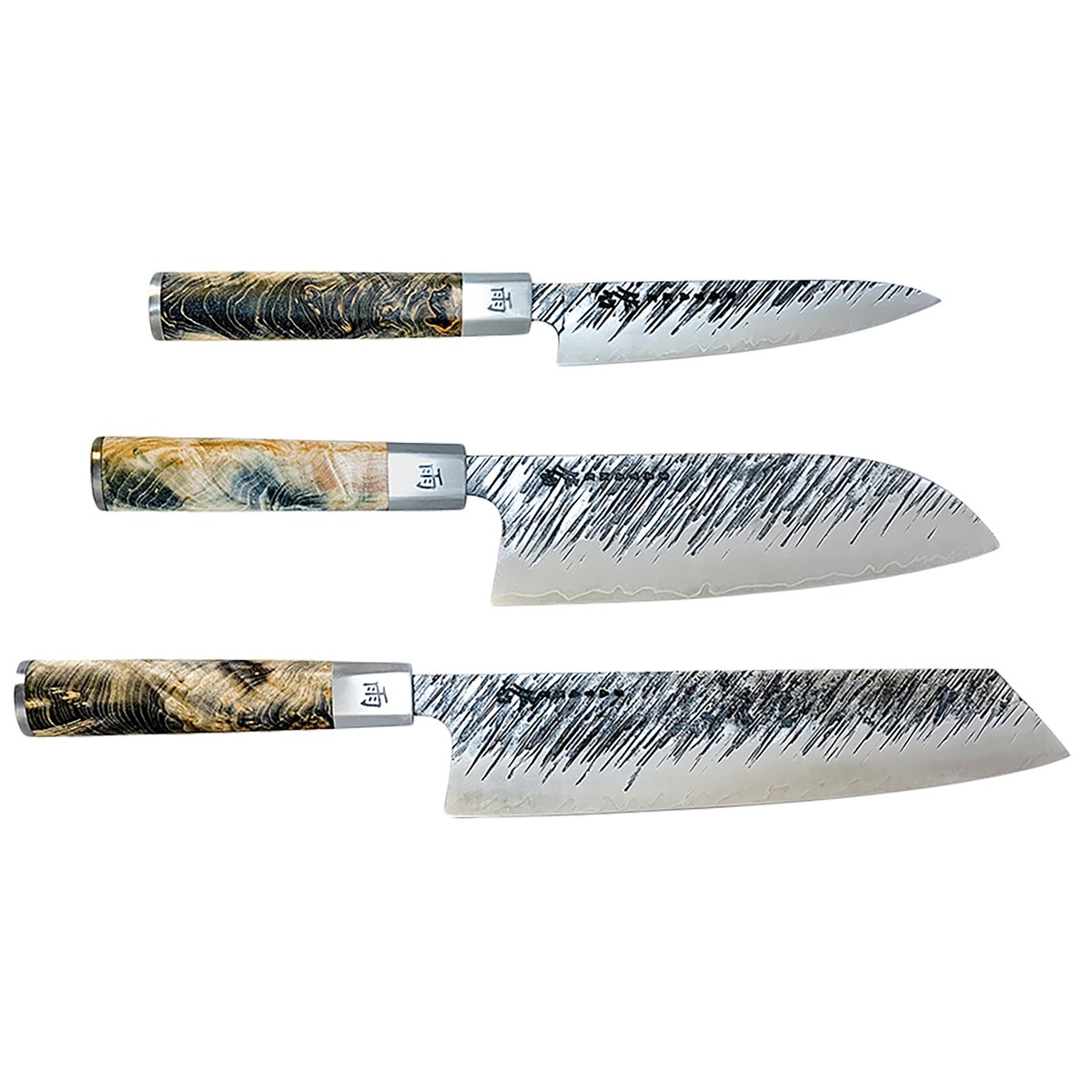 Satake Ame knife set 3 pieces | Scandinavian Design | Knife sets | Silver-coloured