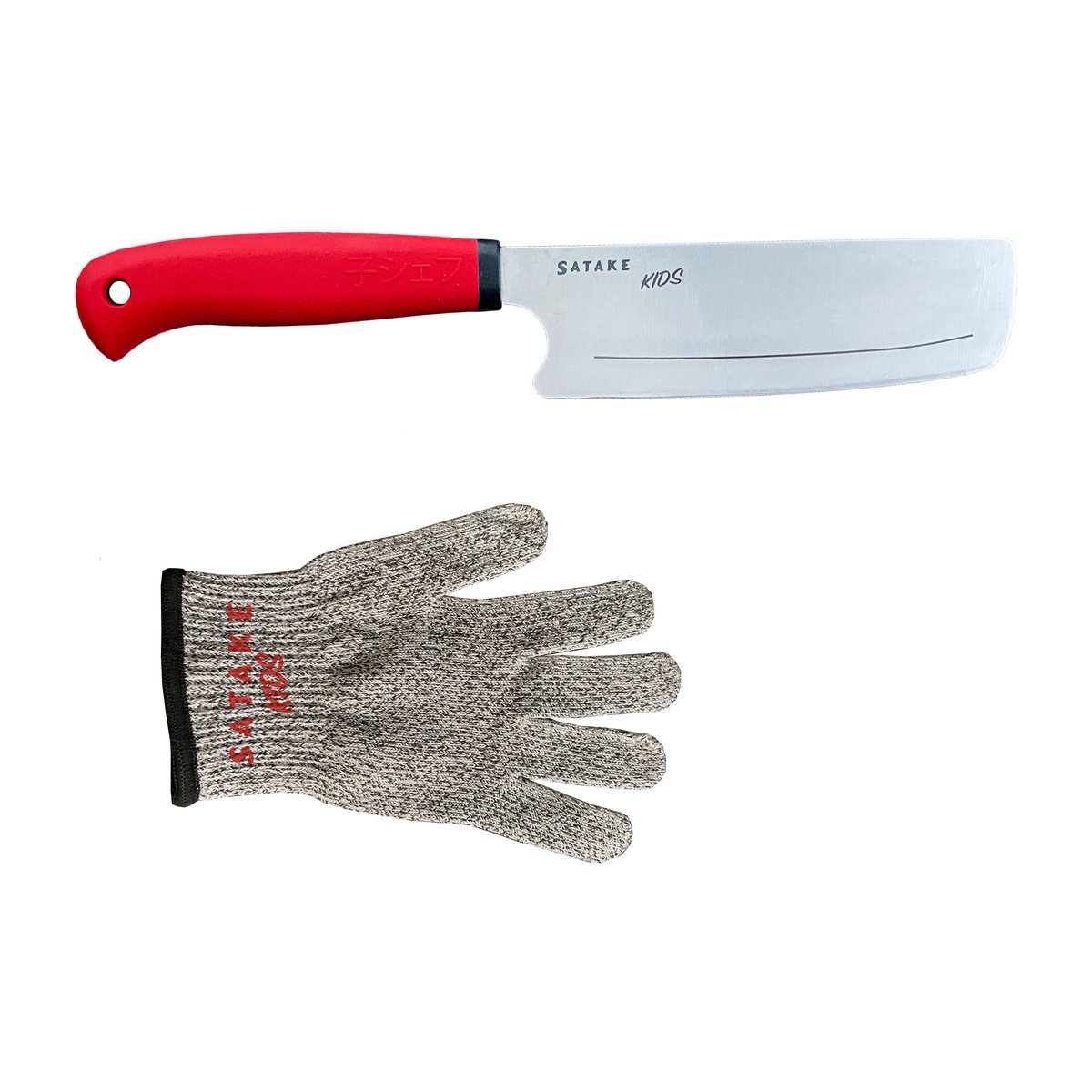Satake Kids child knife & cut-resistant mitten 2 pieces
