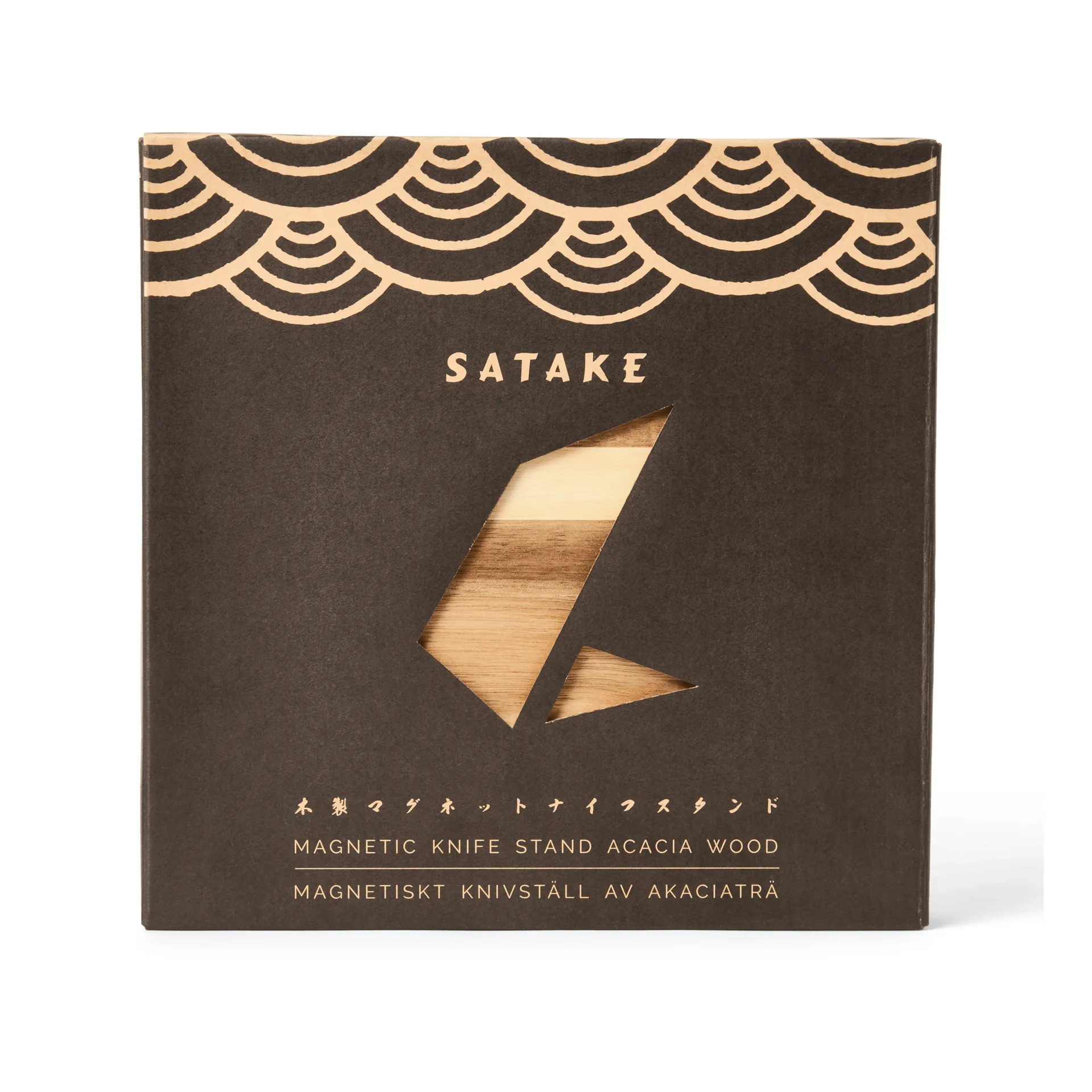 Satake knife block, Acacia, 19x25x24 cm Satake