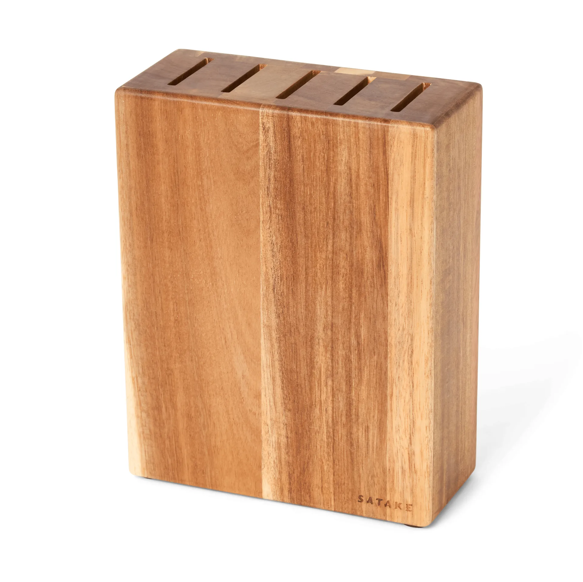 Satake knife block, Acacia, 5 knives, 22.8x18x8 cm Satake
