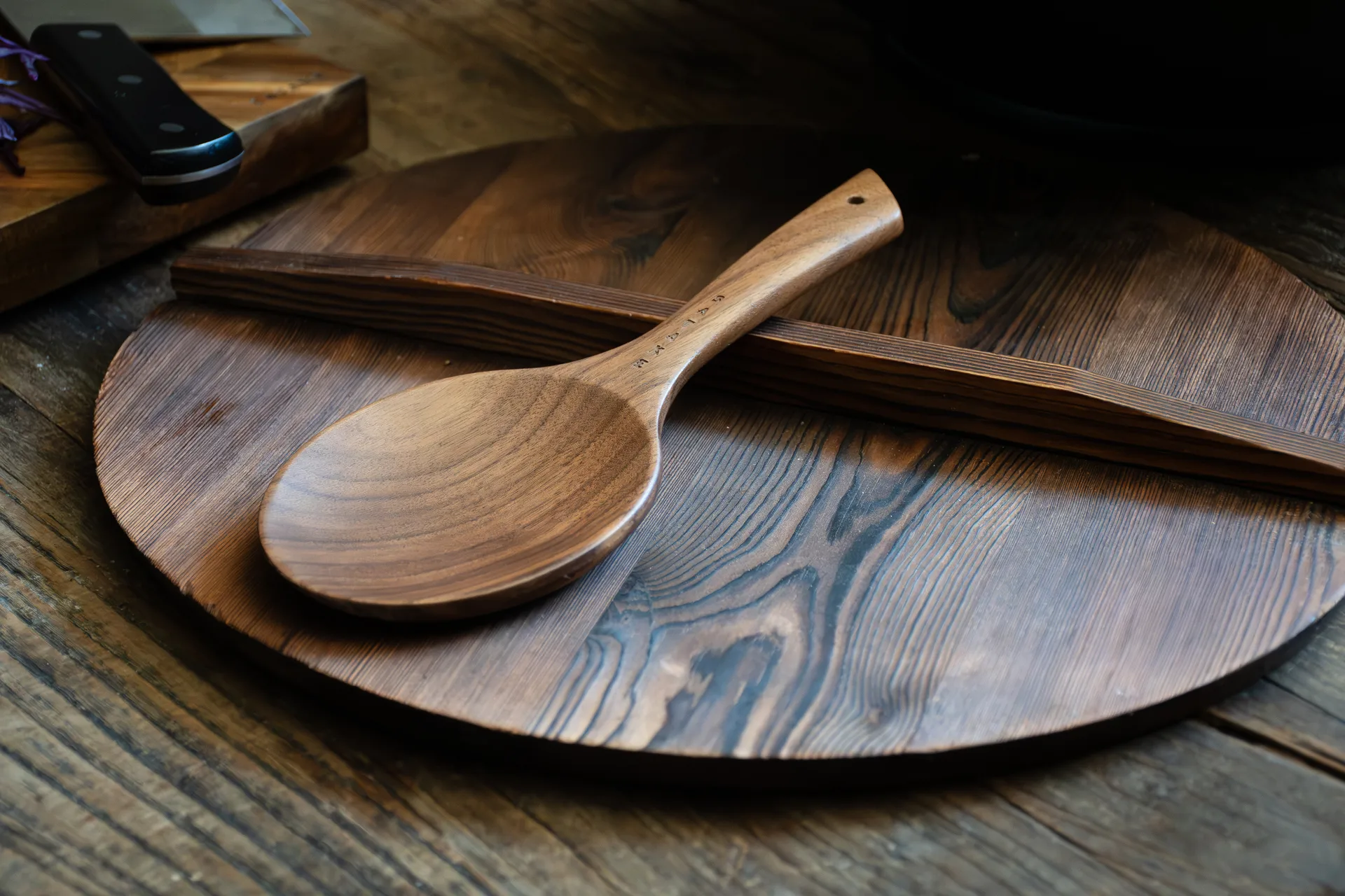 Satake rice spoon 24 cm, Walnut Satake