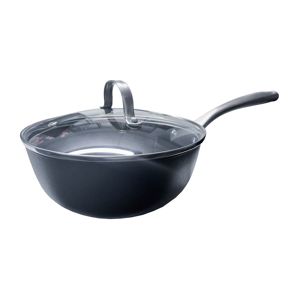 Satake sauté saucepan with glass lid 2-pieces 2 L | Scandinavian Design | Saucepans | Black