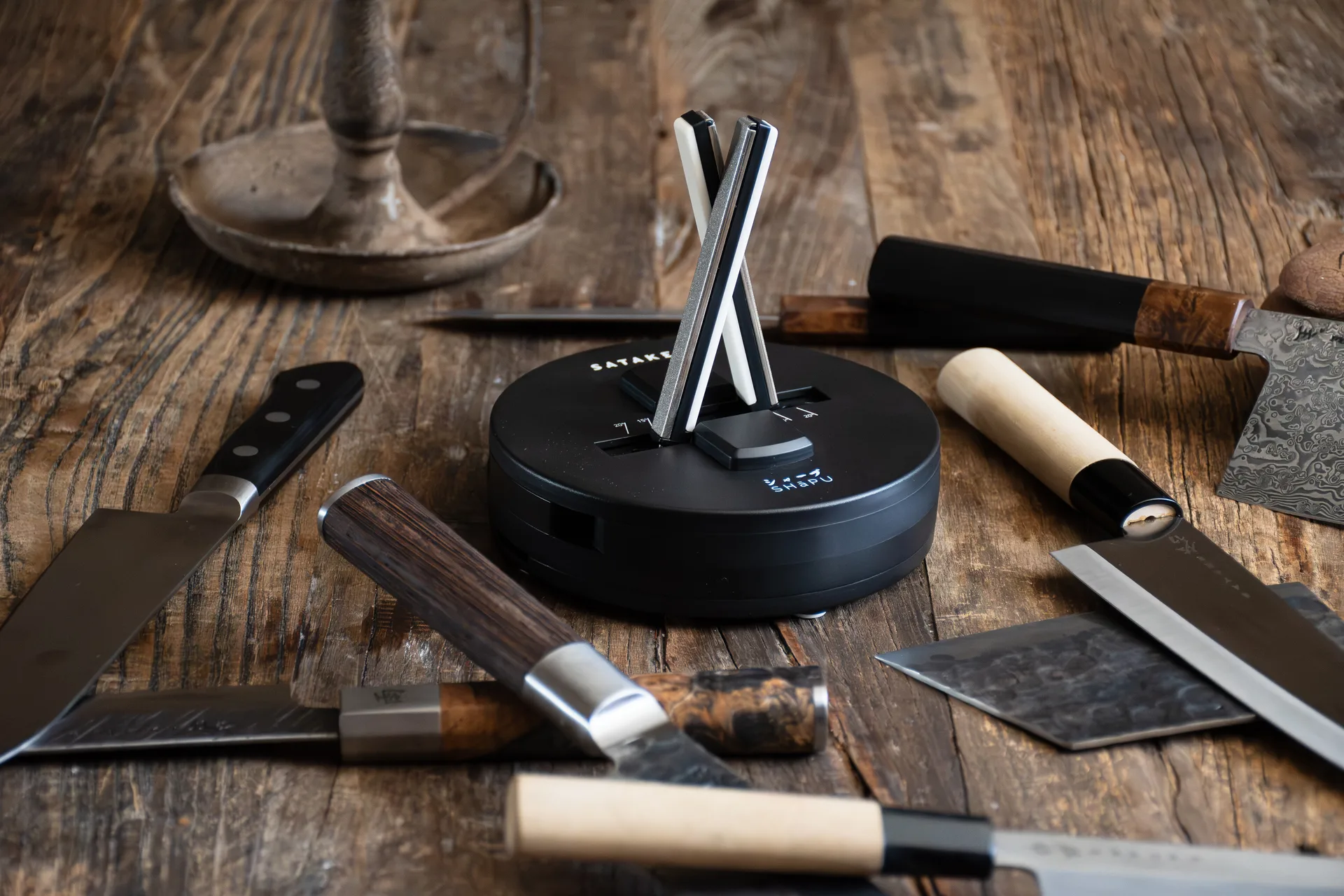 Satake Shapu knife sharpener 14.2 cm, Silver Satake