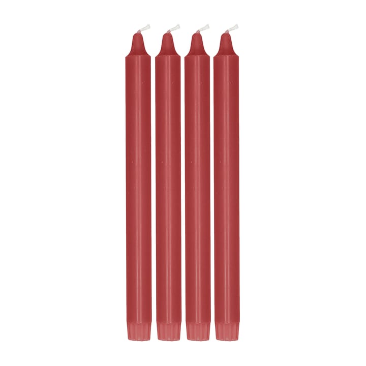 Ambiance tapered candle 4 pack 27 cm - Dark red - Scandi Essentials