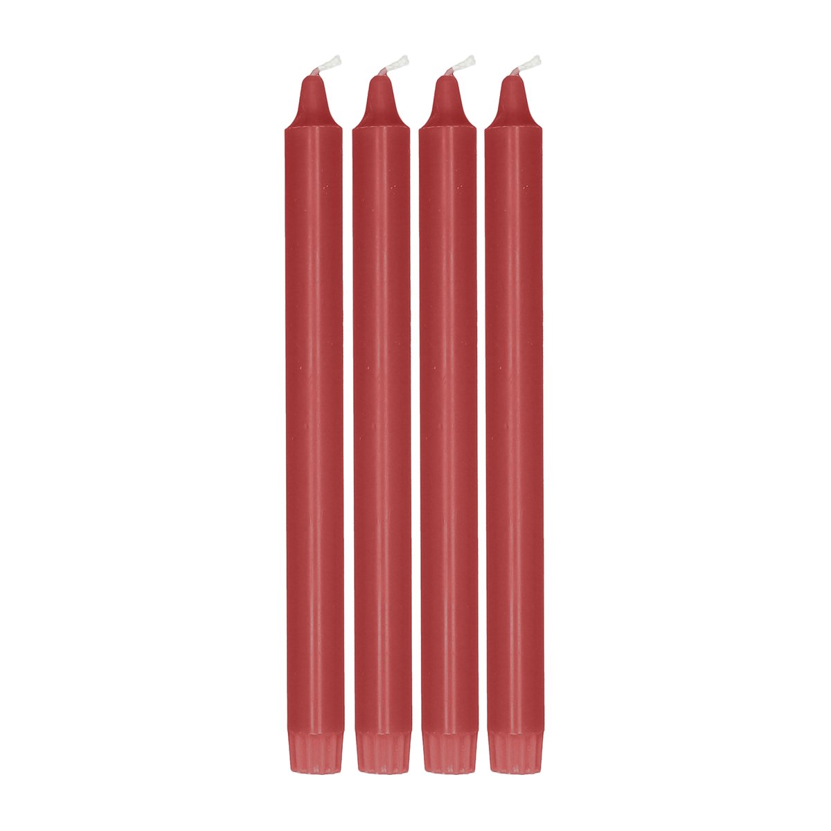 Scandi Essentials Ambiance tapered candle 4 pack 27 cm Dark red