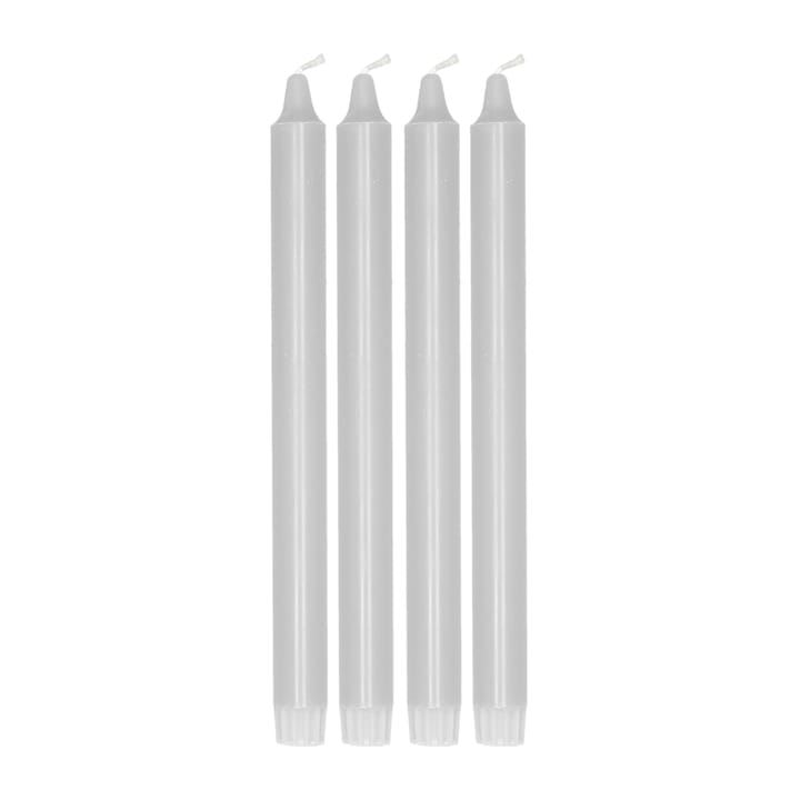 Ambiance tapered candle 4 pack 27 cm - Icy grey - Scandi Essentials