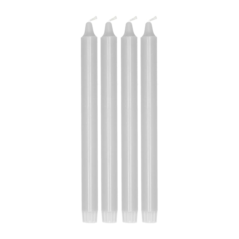Scandi Essentials Ambiance tapered candle 4 pack 27 cm Icy grey