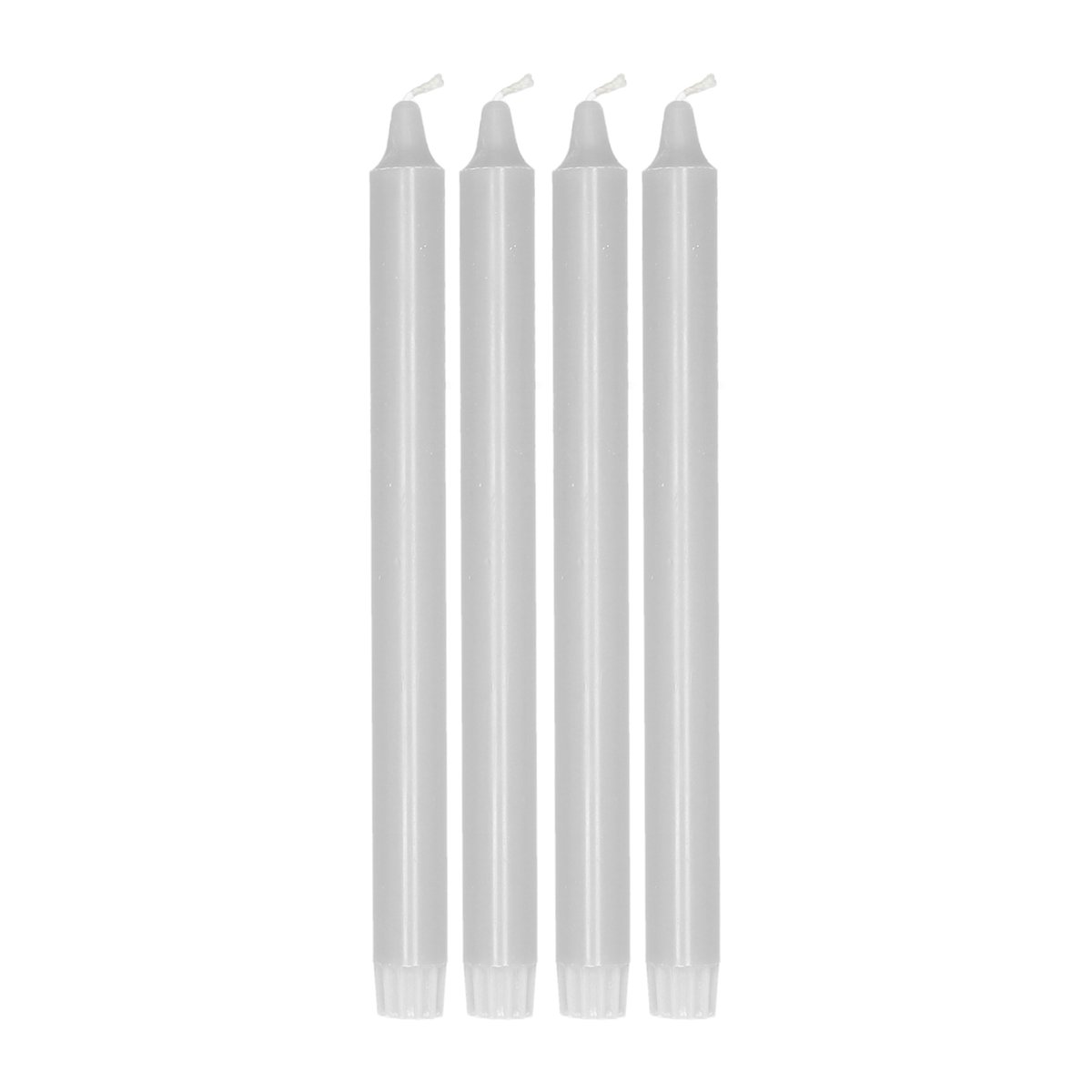 Scandi Essentials Ambiance tapered candle 4 pack 27 cm Icy grey
