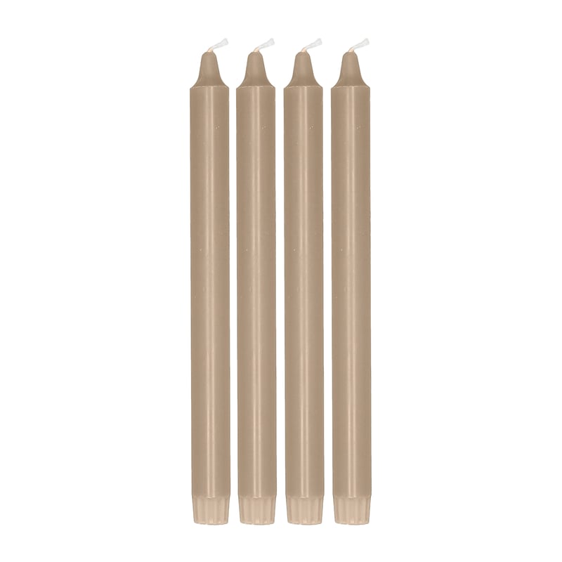 Scandi Essentials Ambiance tapered candle 4 pack 27 cm Sand