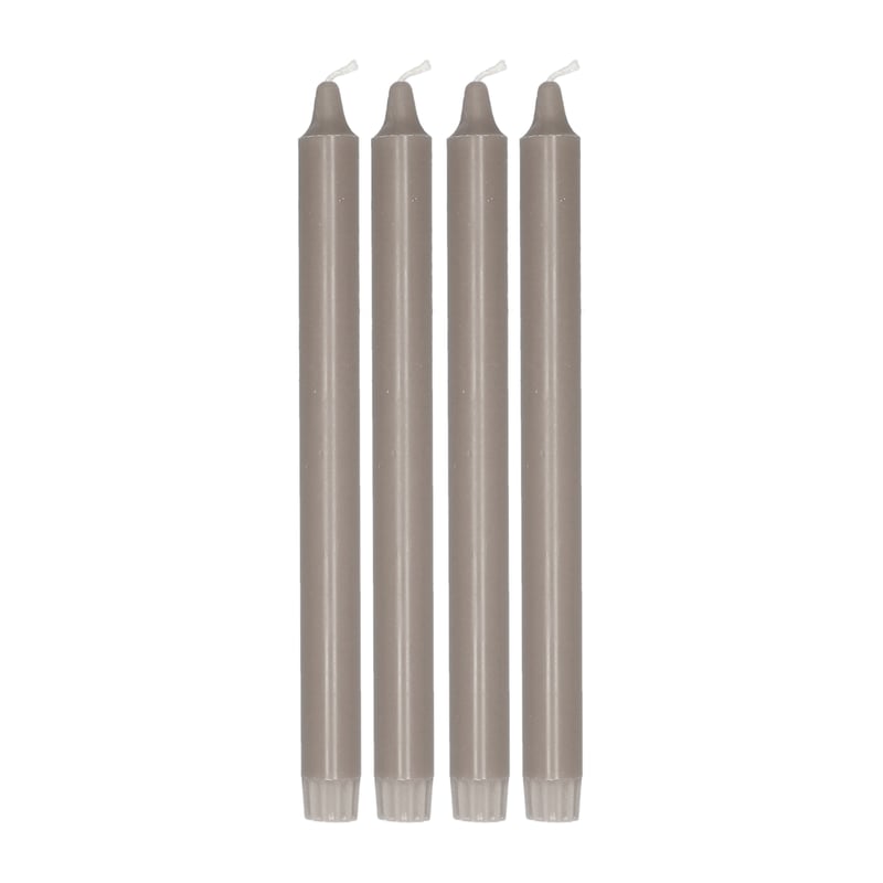 Scandi Essentials Ambiance tapered candle 4 pack 27 cm Taupe