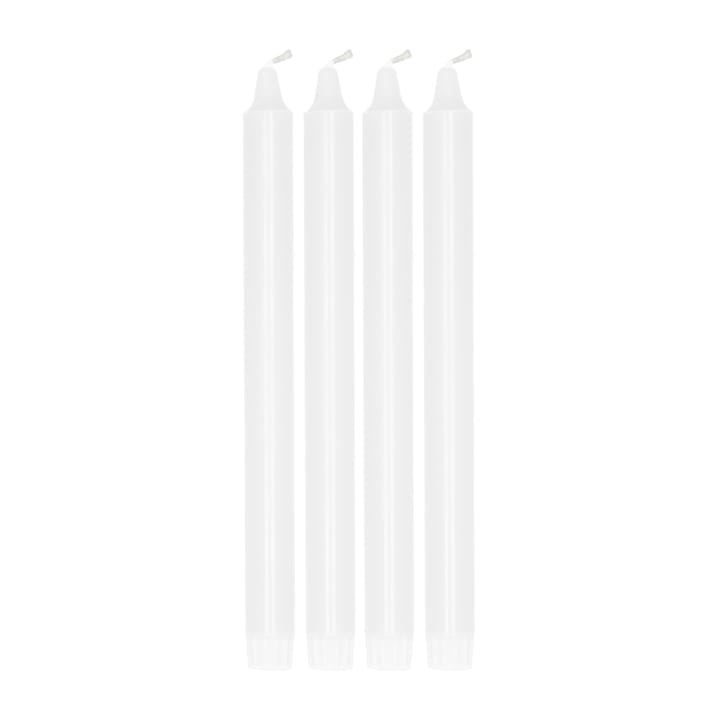 Ambiance tapered candle 4 pack 27 cm - White - Scandi Essentials