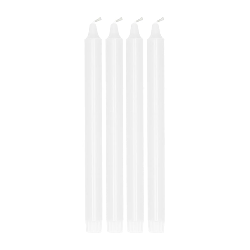 Scandi Essentials Ambiance tapered candle 4 pack 27 cm White