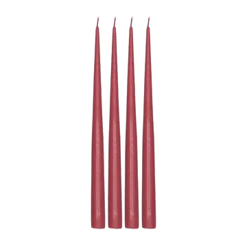 Atmosphere long candle 4 pack 32 cm - Dark red - Scandi Essentials