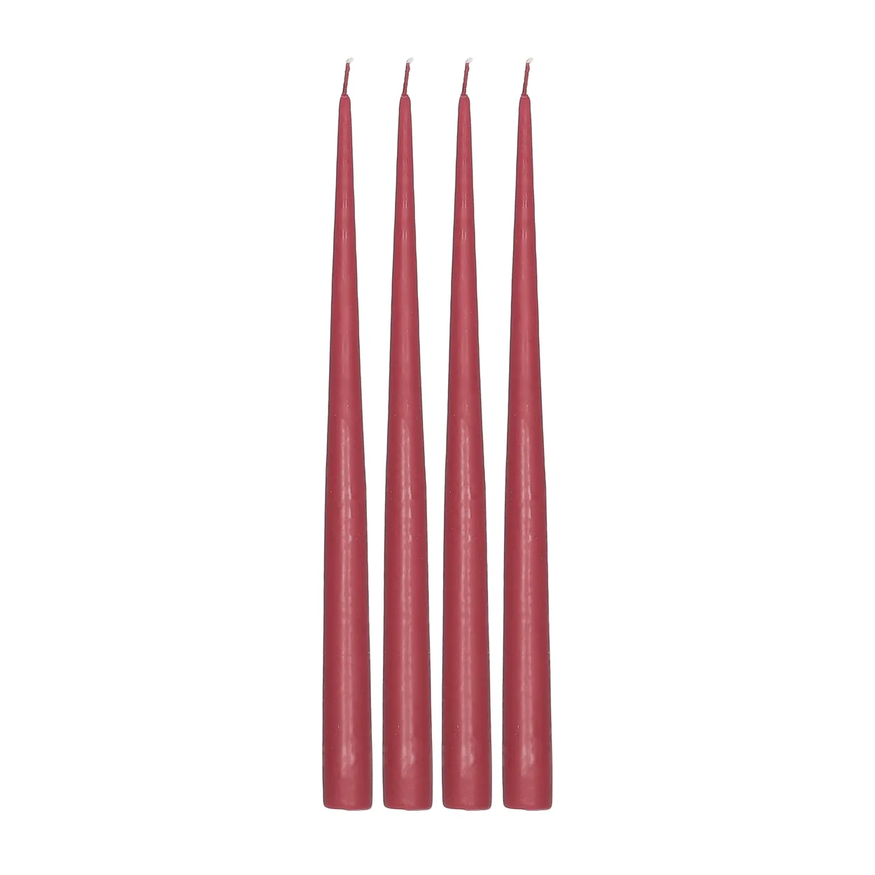 Scandi Essentials Atmosphere long candle 4 pack 32 cm Dark red