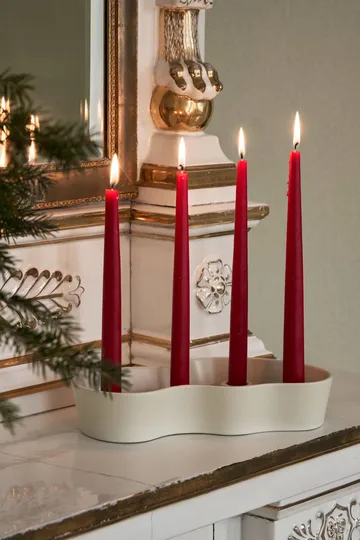 Atmosphere long candle 4 pack 32 cm - Dark red - Scandi Essentials