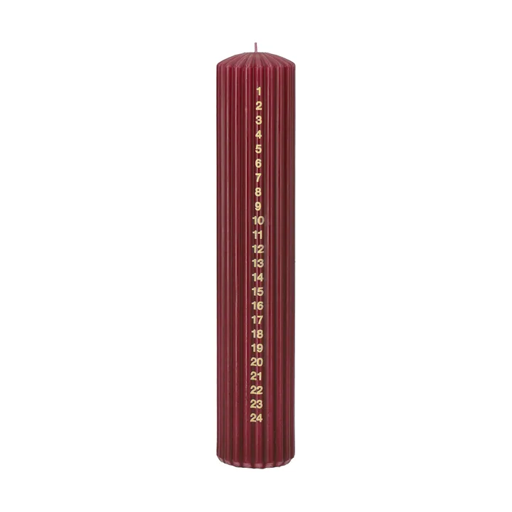 Awaiting advent candle - Deep wine, 25 cm - Scandi Essentials