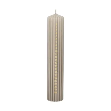 Awaiting advent candle - Linen, 25 cm - Scandi Essentials