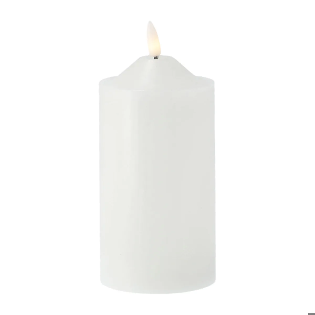 Scandi Essentials Bright block candle LED 17 cm White