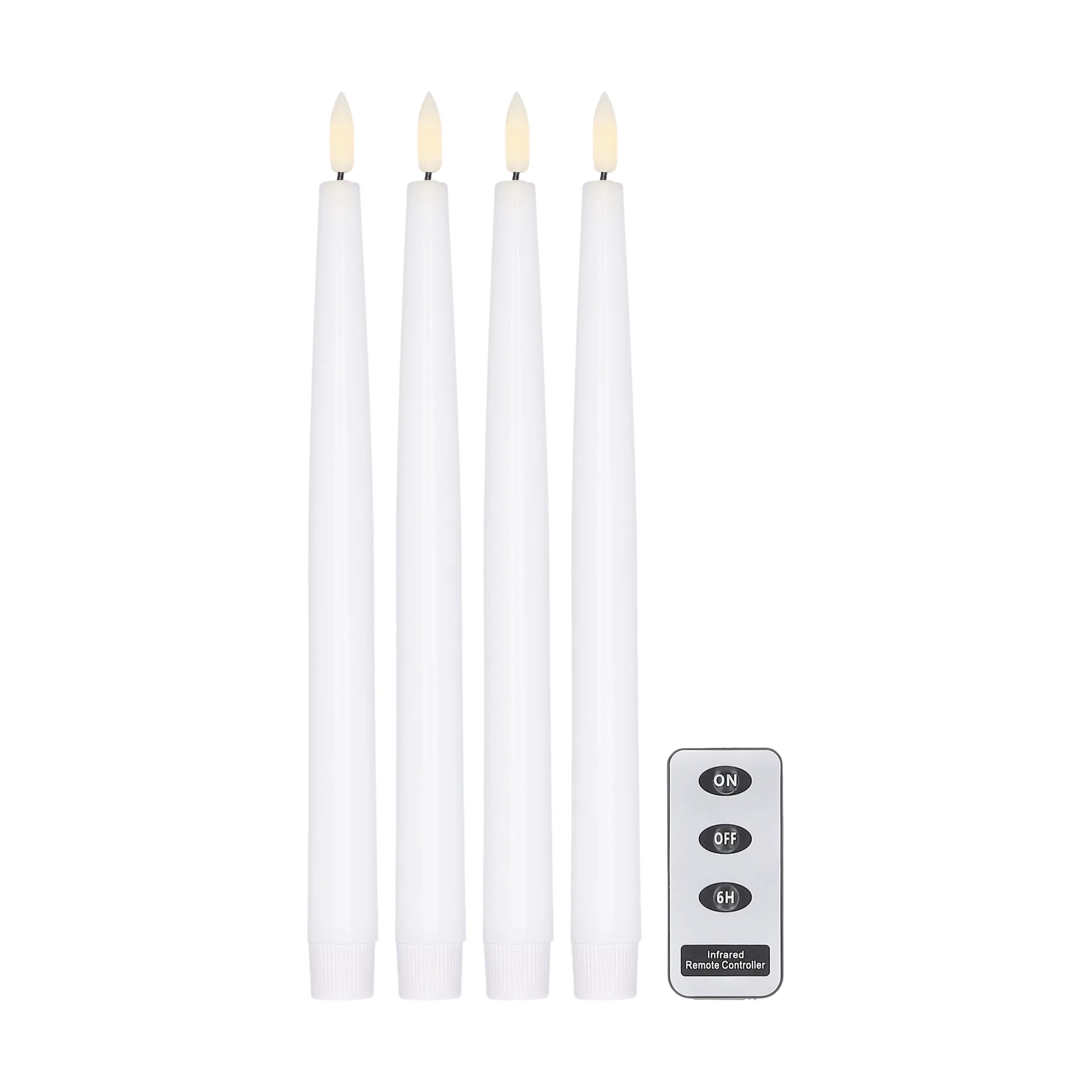 Bright LED-candle 28.5 cm 4-pack with remote control , White Scandi Essentials