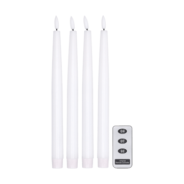 Bright LED-candle 28.5 cm 4-pack with remote control  - White - Scandi Essentials