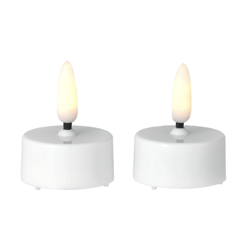 Scandi Essentials Bright LED tealight Ø3.8 cm 2-pack White