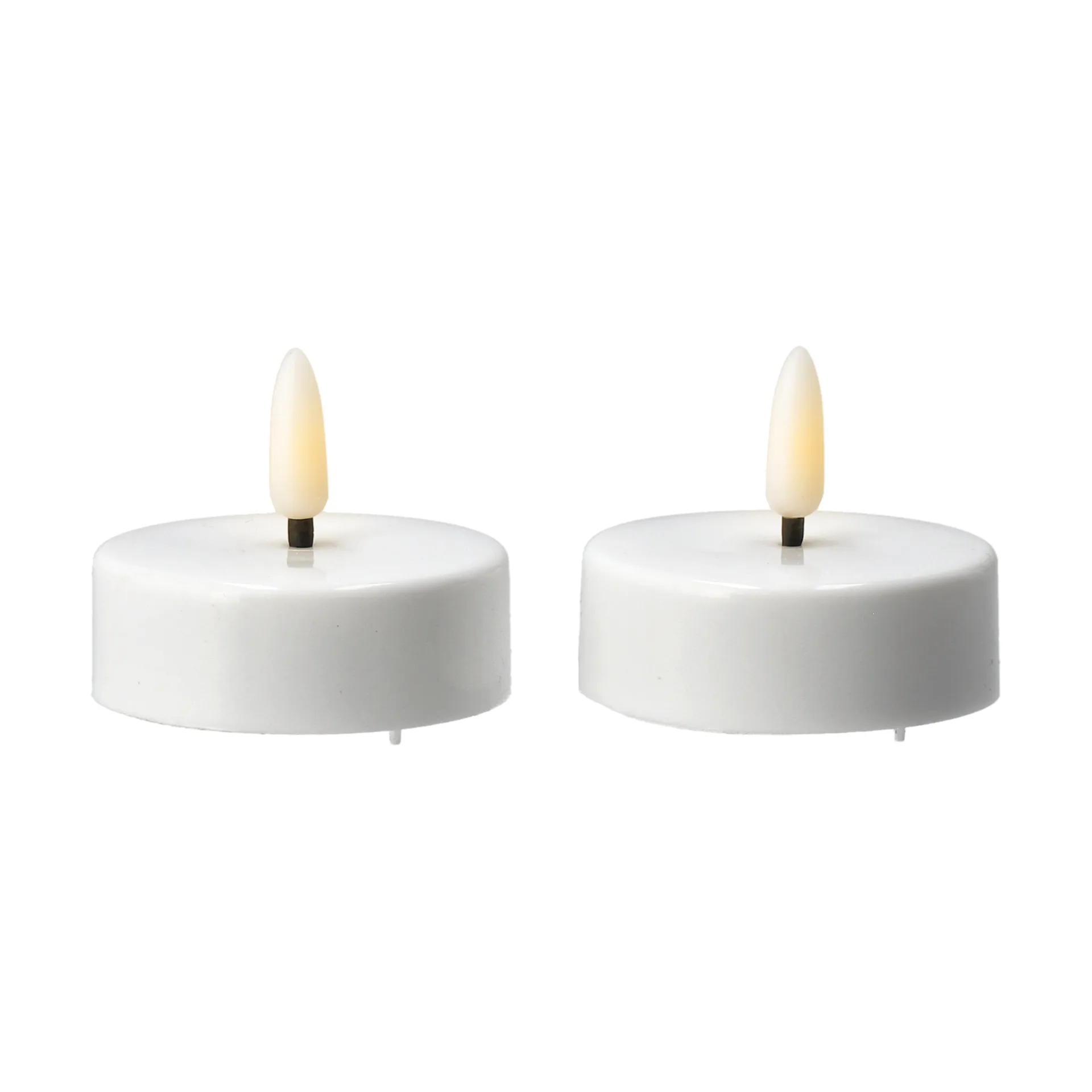 Bright LED tealight Ø5.8 cm 2-pack, White Scandi Essentials
