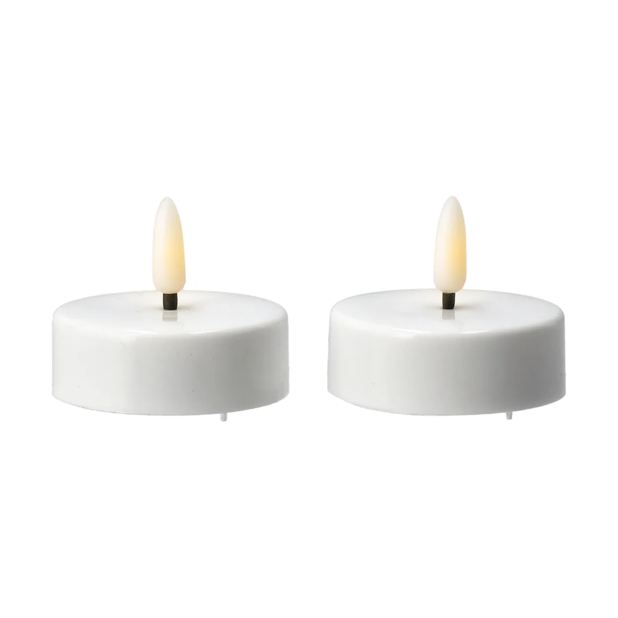 Scandi Essentials Bright LED tealight o5.8 cm 2-pack White