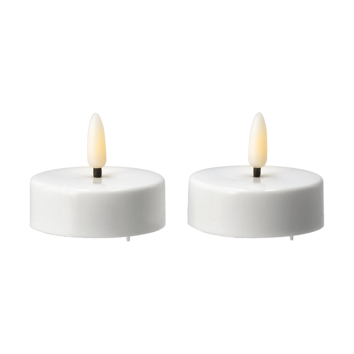 Scandi Essentials Bright LED tealight o5.8 cm 2-pack White