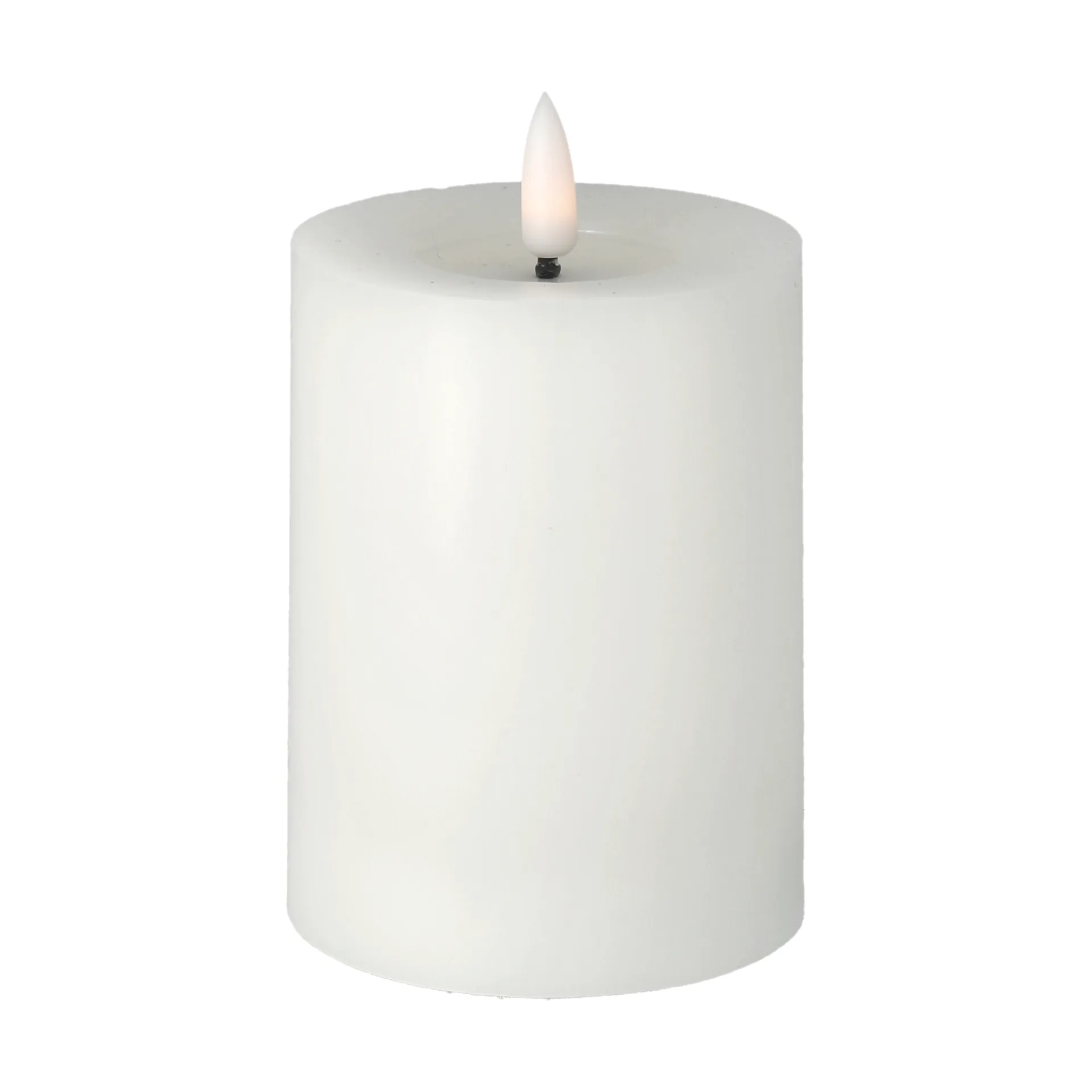 Bright Melt block candle LED 12,5 cm, White Scandi Essentials