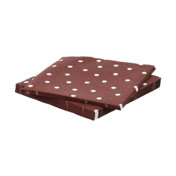 Fine dots paper napkin - Wine red-white, 20-pack, 33x33 cm - Scandi Essentials