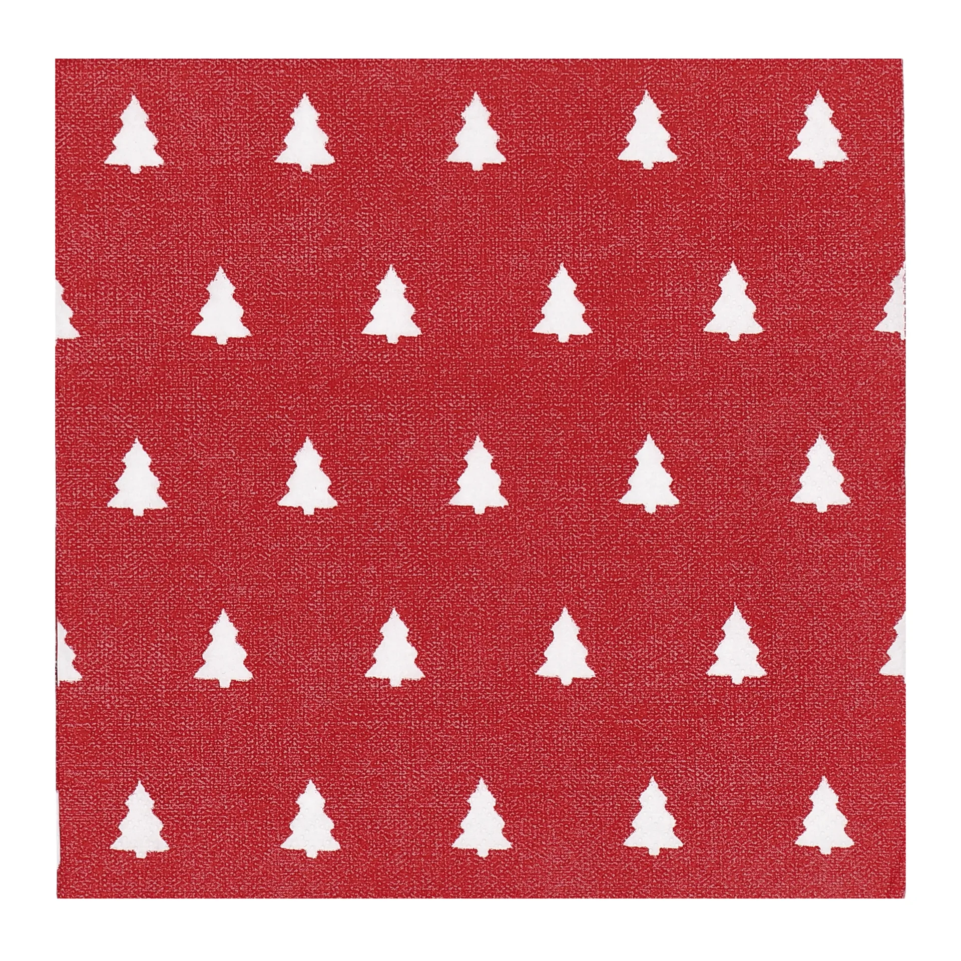 Linen trees serviette 33x33 cm 20-pack, Red Scandi Essentials