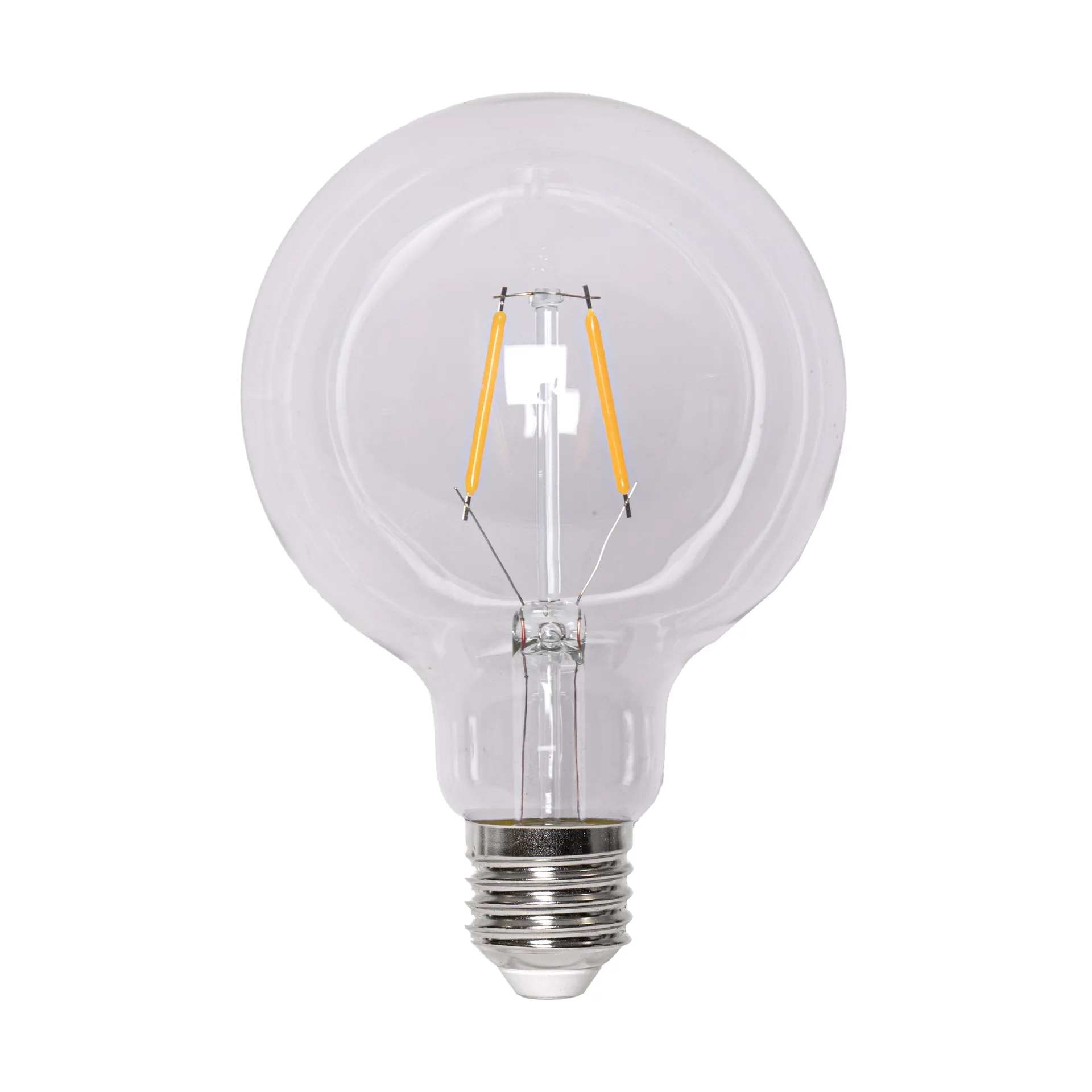 Lit dimmable light bulb E27 G95 150lm, Clear, 2100K Scandi Essentials