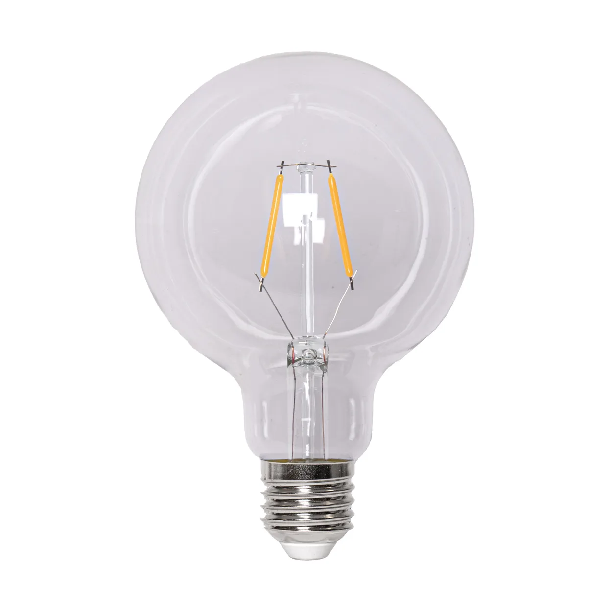 Scandi Essentials Lit dimmable light bulb E27 G95 150lm Clear, 2100K