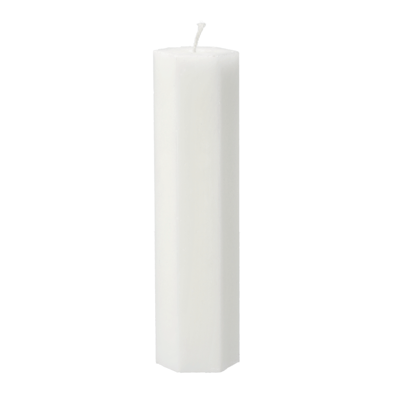 Scandi Essentials Luminous Spider web block candle Ø6x20 cm
