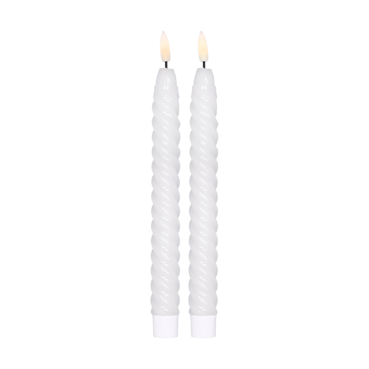Scandi Essentials Twisted LED-candle 25 cm 2-pack White