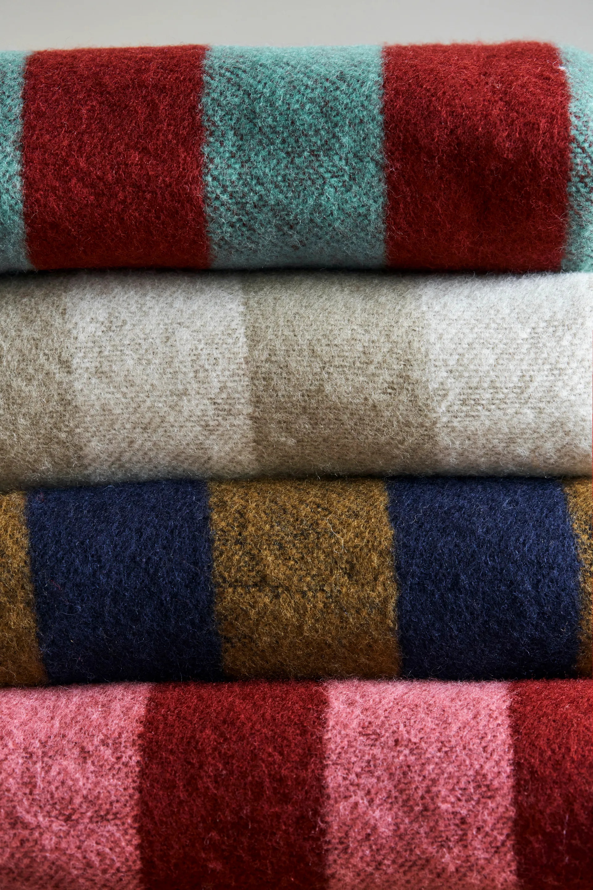 Aisles wool blanket 130x180 cm, Blue Scandi Living