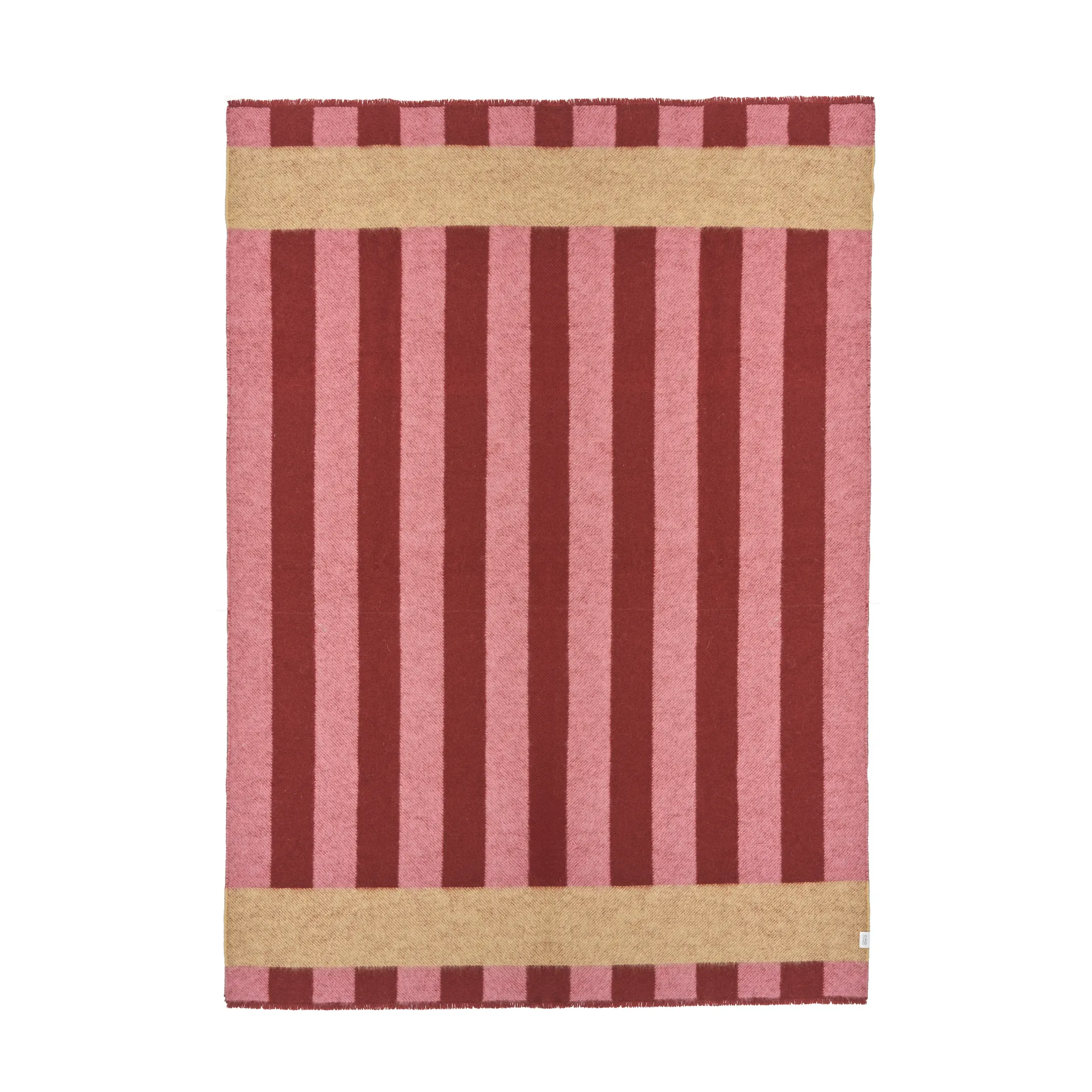 Aisles wool blanket 130x180 cm, Red Scandi Living