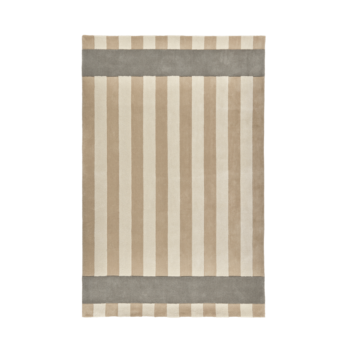 Scandi Living Aisles wool carpet Beige, 200x300 cm | Scandinavian Design | Fringe & Deep pile rugs | Beige