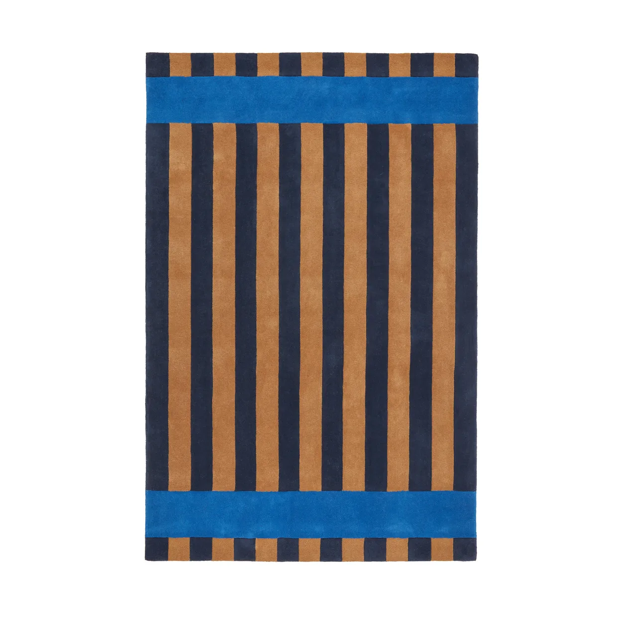 Scandi Living Aisles wool carpet Blue, 200x300 cm | Scandinavian Design | Fringe & Deep pile rugs | Blue