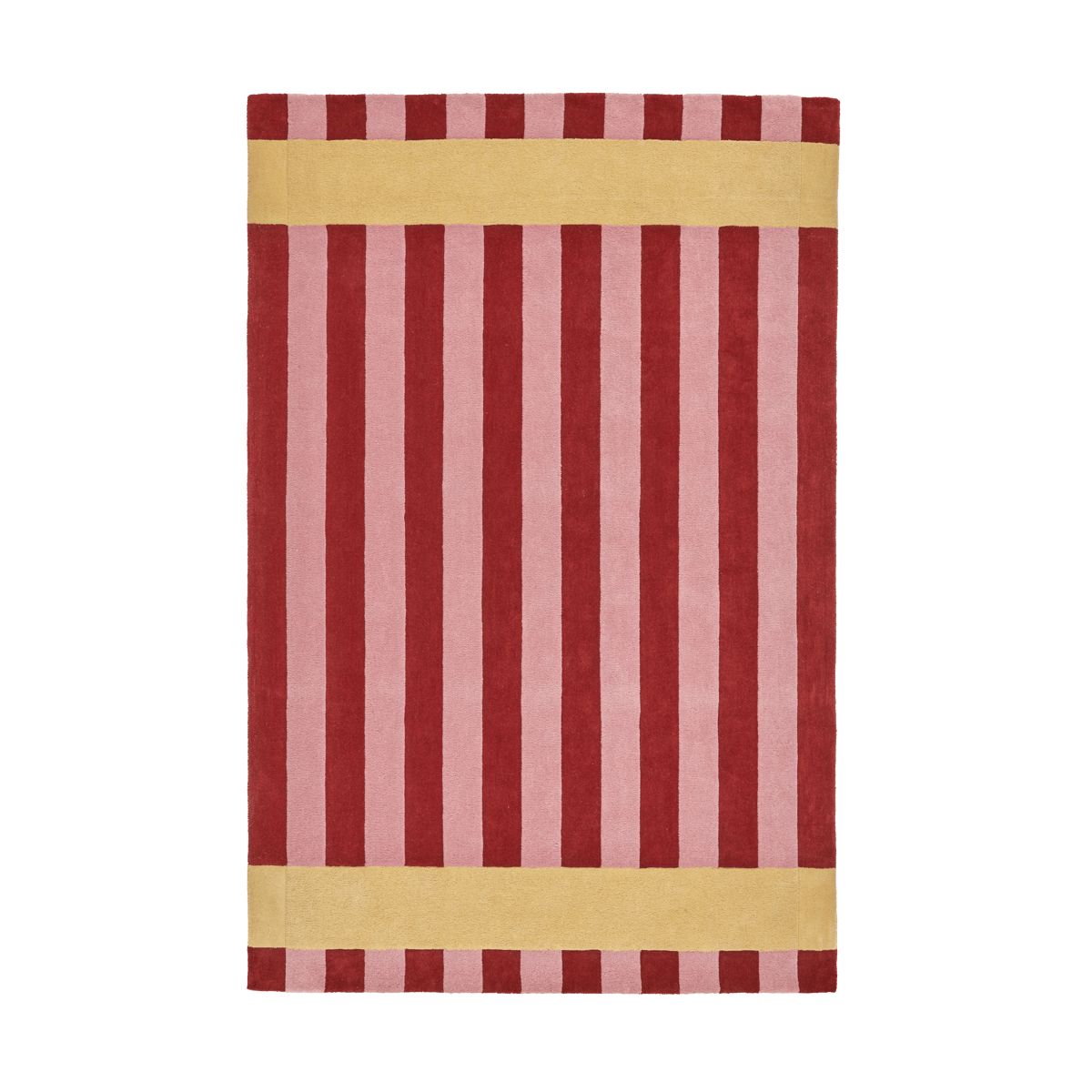 Scandi Living Aisles wool carpet Red, 170x240 cm | Scandinavian Design | Fringe & Deep pile rugs | Red