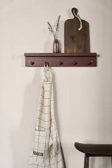 Alley coat rack with shelf - Burgundy - Scandi Living