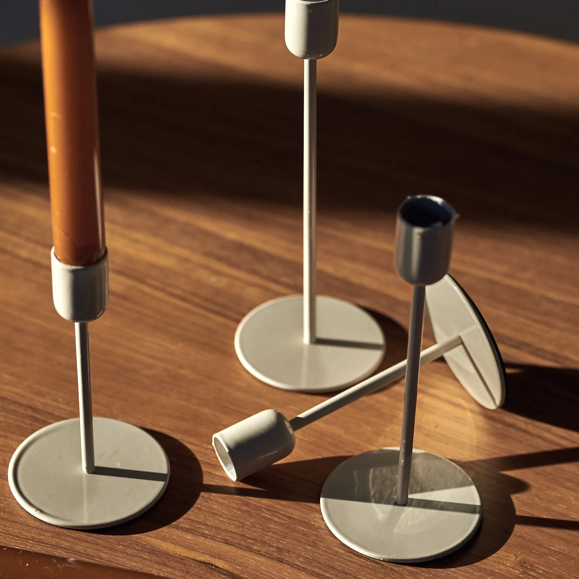 Arctic candlestick 18 cm, Beige Scandi Living