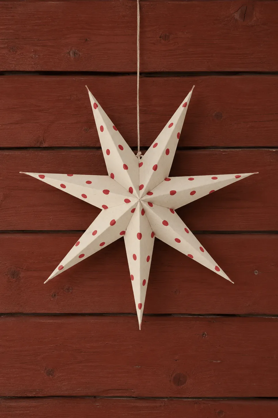 Bare advent star white-red dots, 60 cm Scandi Living
