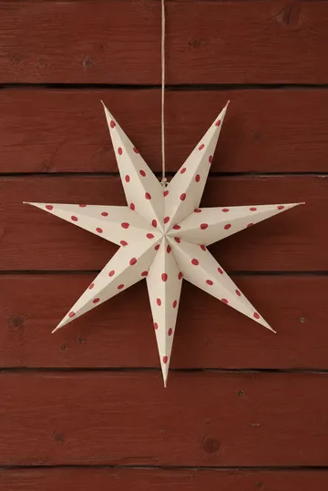 Bare advent star white-red dots - 60 cm - Scandi Living